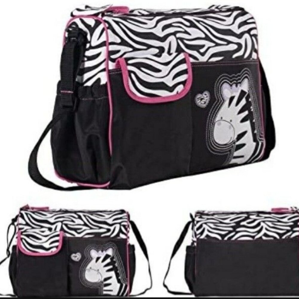 Baby Boom Zebra Print Diaper Bag
